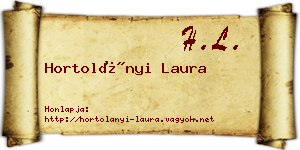 Hortolányi Laura névjegykártya