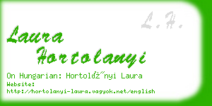 laura hortolanyi business card